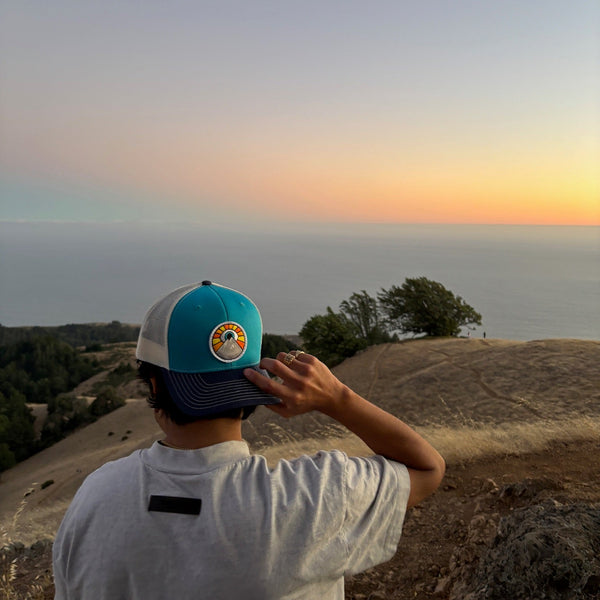 Trucker - Evil Eye Sun - Blue Teal/Birch/Navy