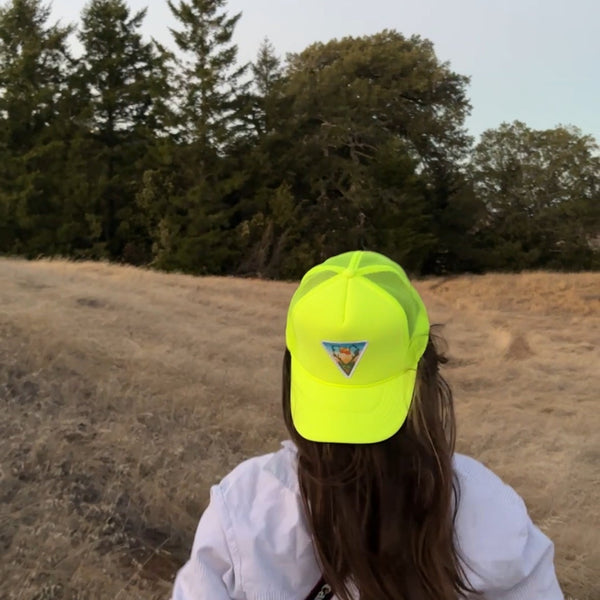 Foam Trucker - Poppy CA Love - Neon Yellow