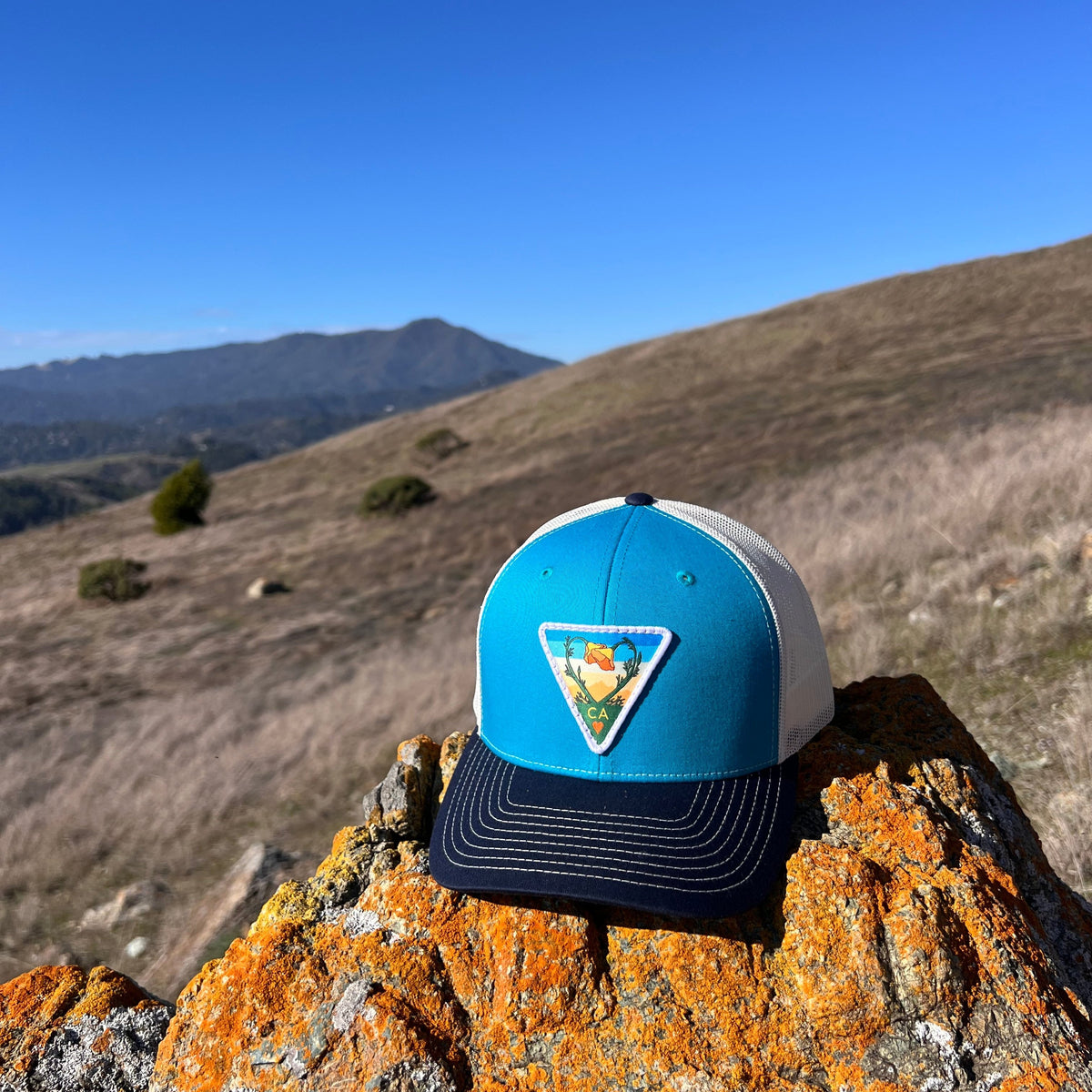 Trucker - Poppy CA Love - Blue Teal/Birch/Navy – Kooh Culture