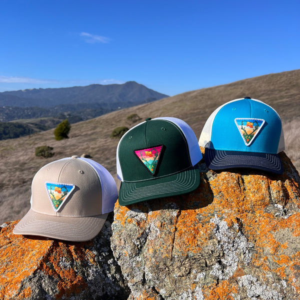 Trucker - Poppy CA Love - Blue Teal/Birch/Navy