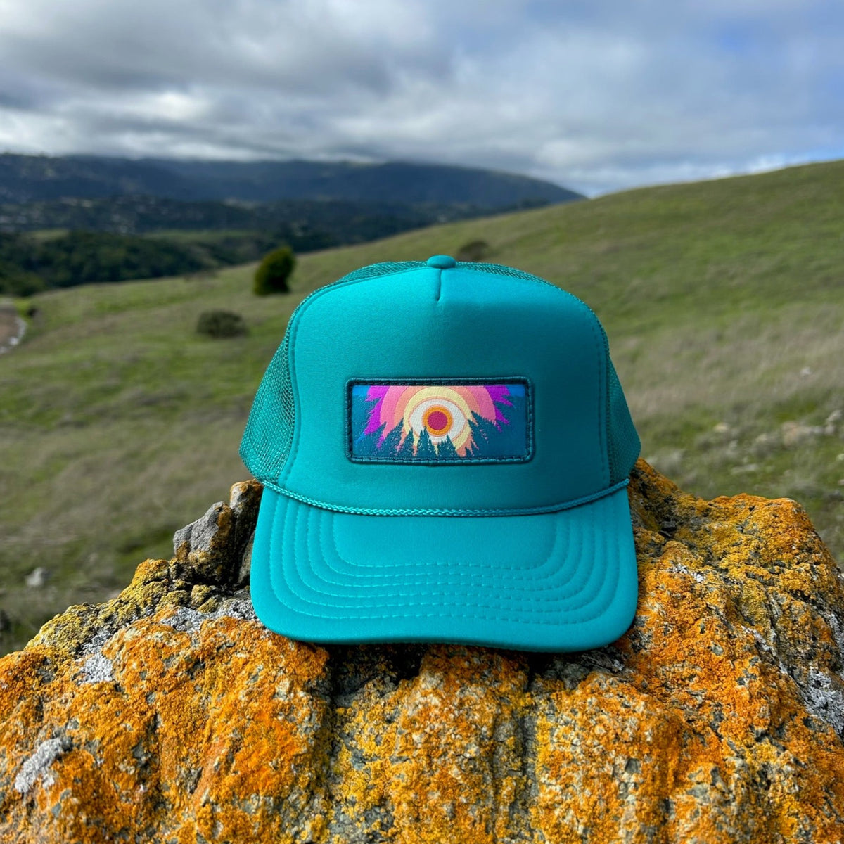 Jade Kooh Culture foam trucker hat with the In the Trees patch