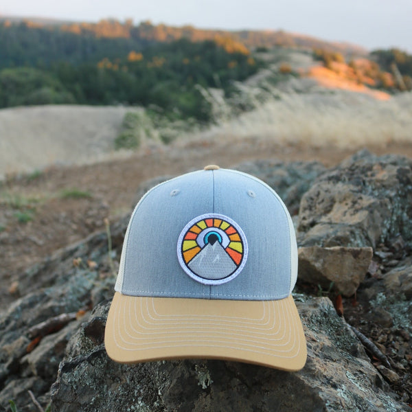 Trucker - Evil Eye Sun - Heather Gray/Tan/Creme