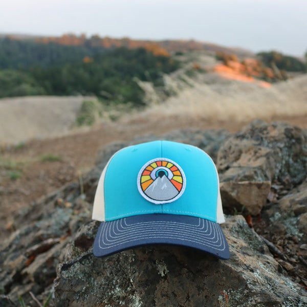 Trucker - Evil Eye Sun - Blue Teal/Birch/Navy